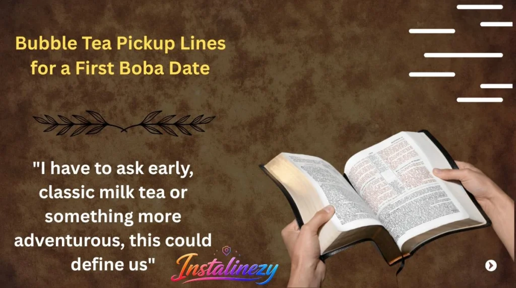Bubble Tea Pickup Lines for a First Boba Date